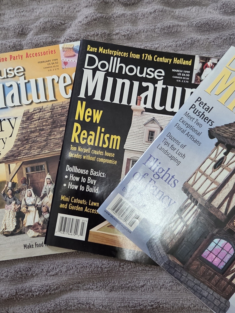 Vintage 1999 Dollhouse minuatures Magazine Lot of 3